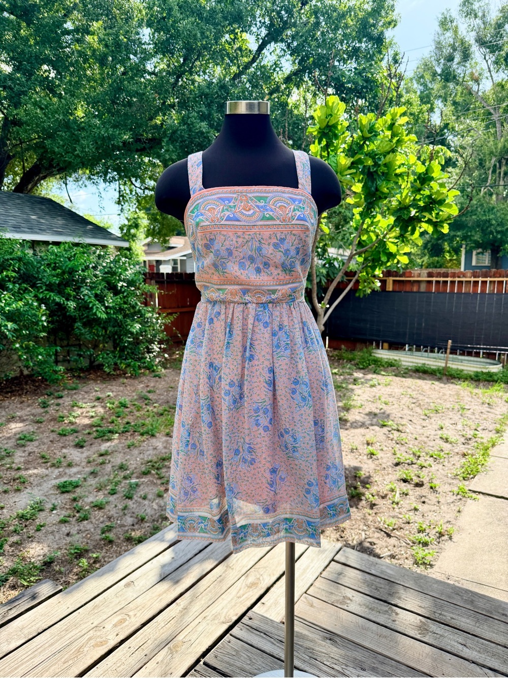 Vintage 60s 70s Miss Elliette I.Magnin Floral Mini Dress